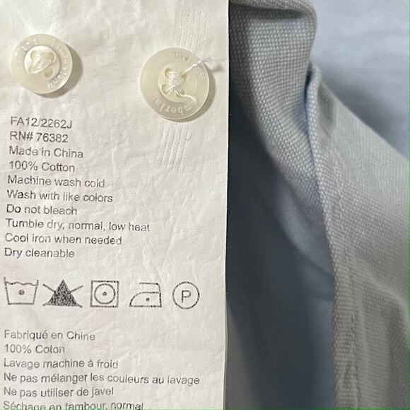 Timberland Men’s Long Sleeve Button Down Shirt Sz XXL Blue Collared NEW - Picture 5 of 5